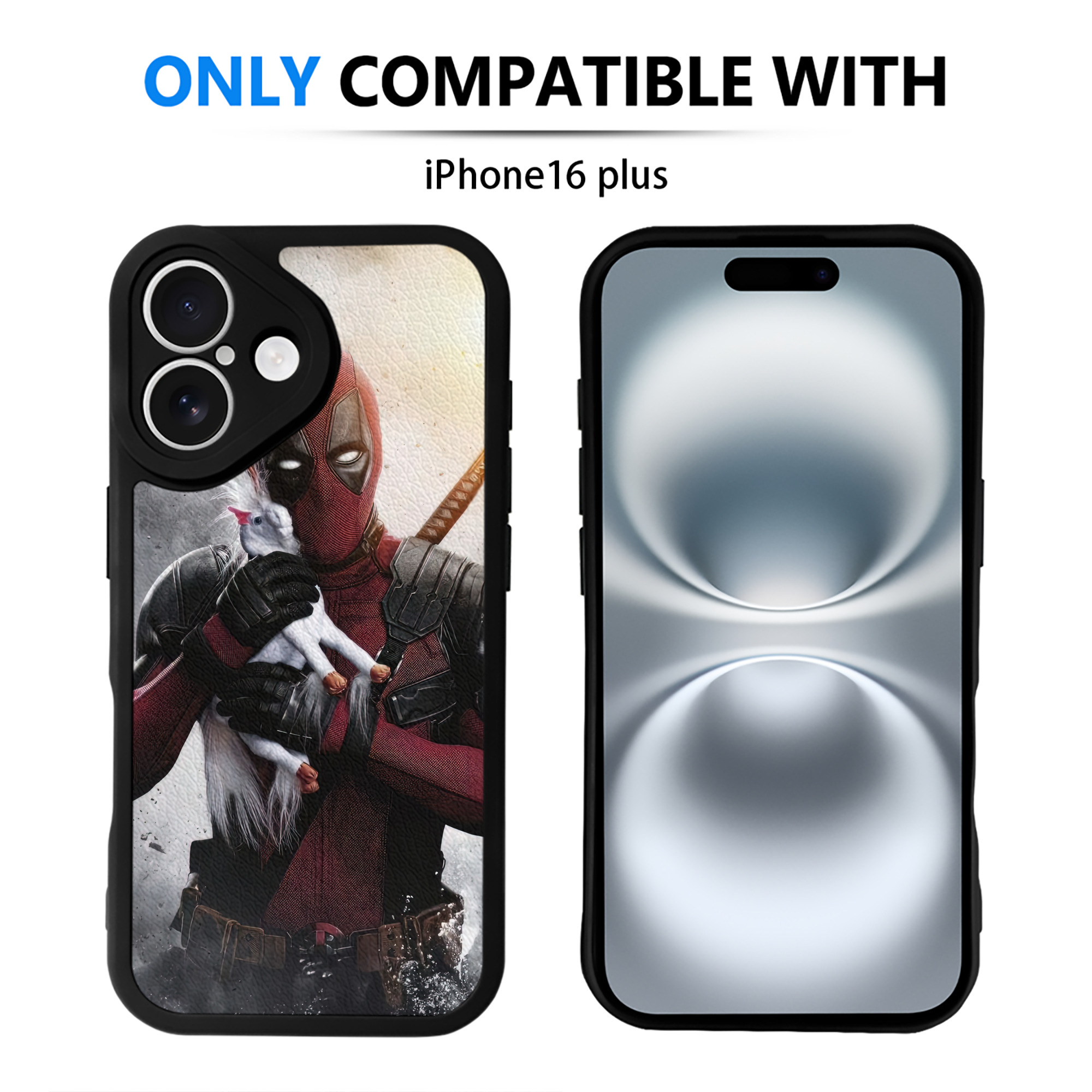 （画像用） Deadpool デッドプール 【iPhone 16シリーズ対応】シリコンスマホケース（レザー調） 材質：シリコン
